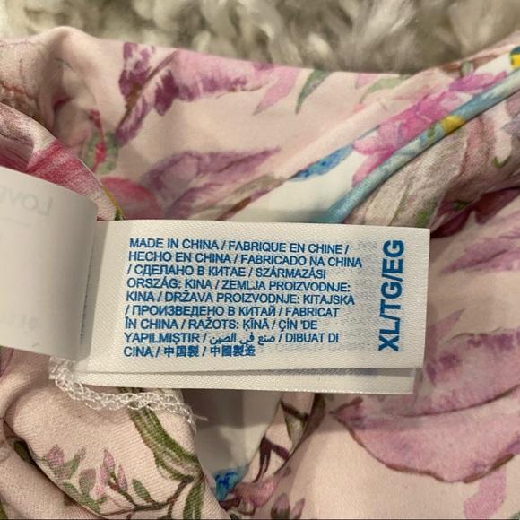 LoveShackFancy X Hurley Hawaiian Hibiscus Reversible Cheeky Hipster Swim Bottom - Picture 8 of 9